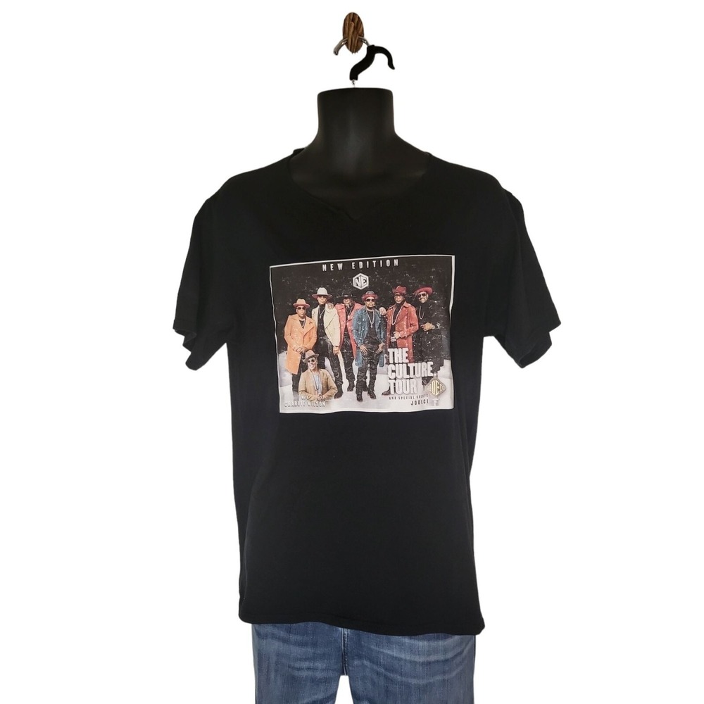 New Edition The Culture Tour Concert Shirt Port Company Black Graphic Tee Men M